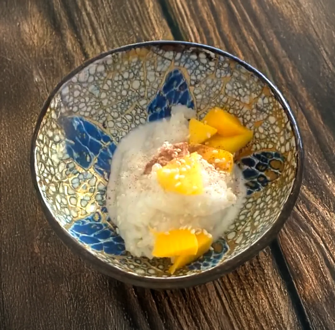 Mango sticky rice.