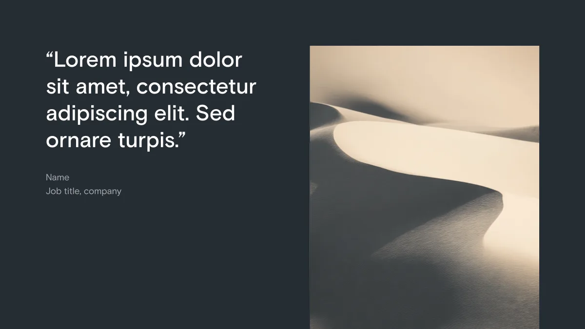 The Testimonial template