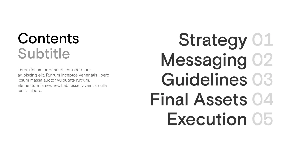 The Table of contents template
